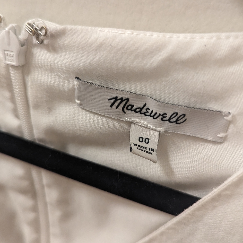 Madewell White Eyelet Lattice Dress View 5